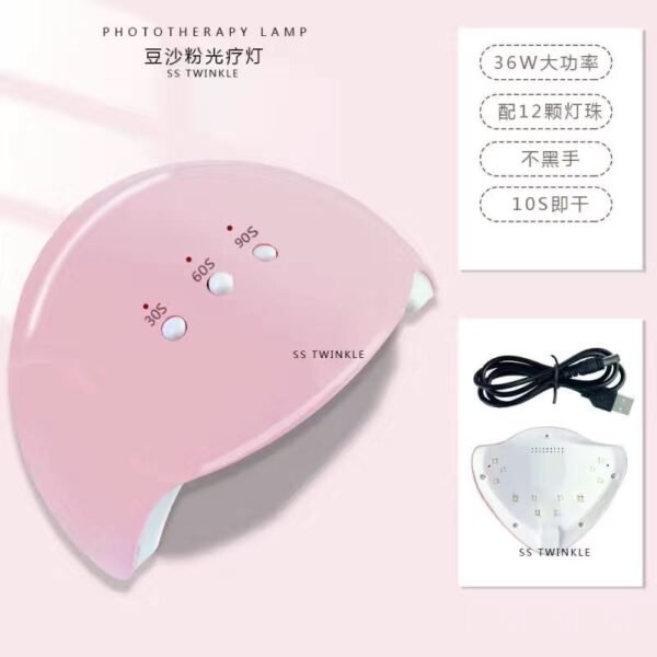 UV LED Nail Lamp, UV Light for Nails Dryer for Gel Nail Polish Curing Lamp with Sensor 2 Timers SUN9C Pink Gift for Women